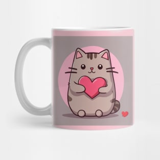 Cute kitten Valentine pu-sheen Mug